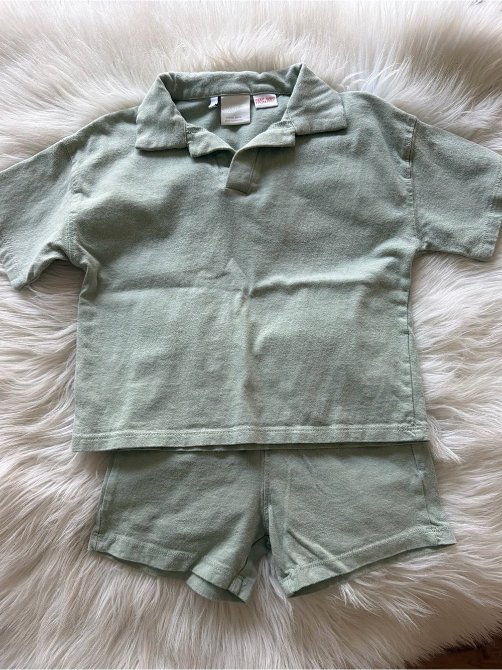 Zara Kids Short Sleeve Set - Sage